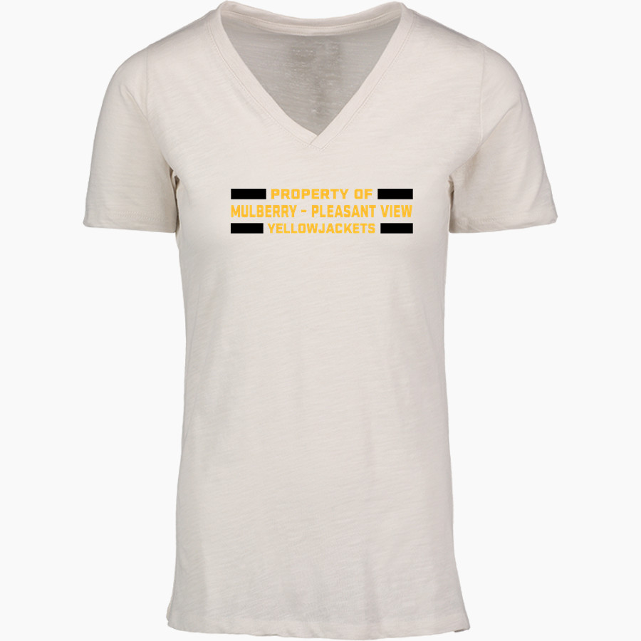 Mulberry - Pleasant View Yellowjackets <span class="pdp-name-mascot">Mulberry - Pleasant View Yellowjackets</span> MV Sport Women's Vera Ringspun Slub V-Neck Tee
