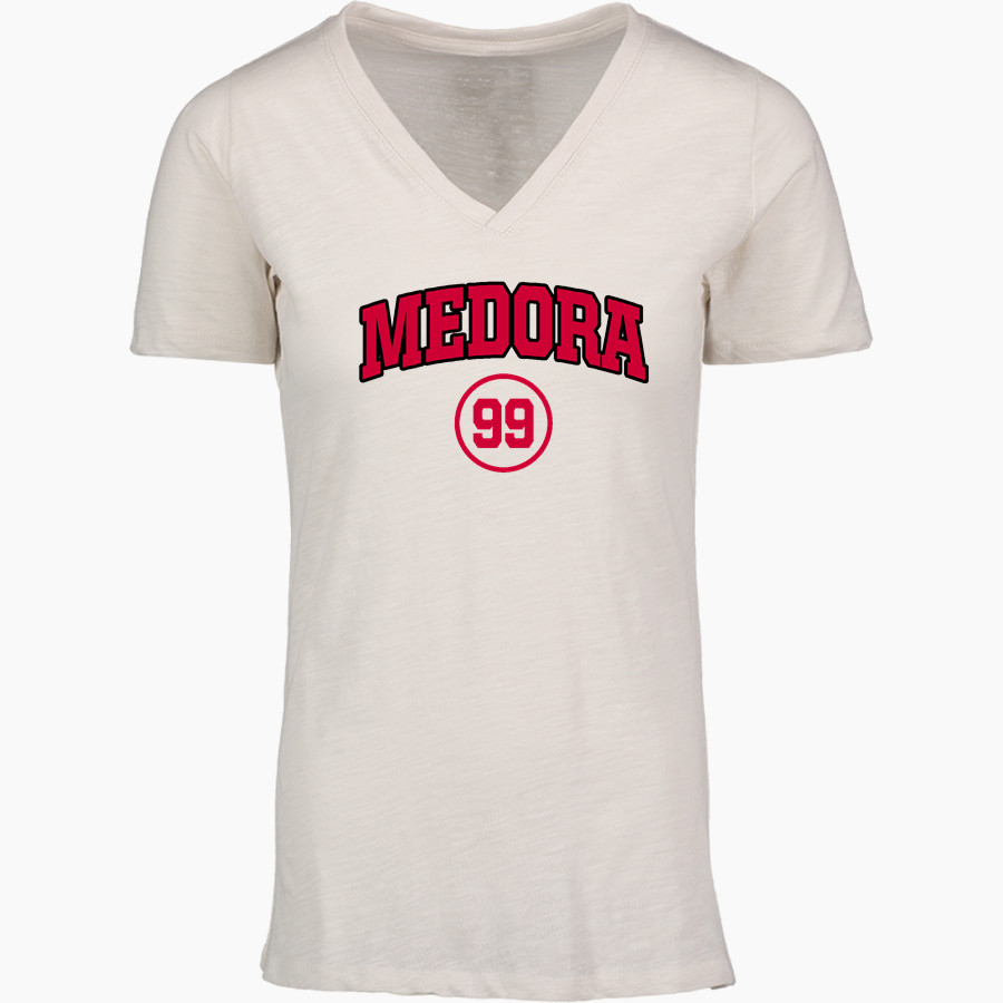 Medora Hornets <span class="pdp-name-mascot">Medora Hornets</span> MV Sport Women's Vera Ringspun Slub V-Neck Tee