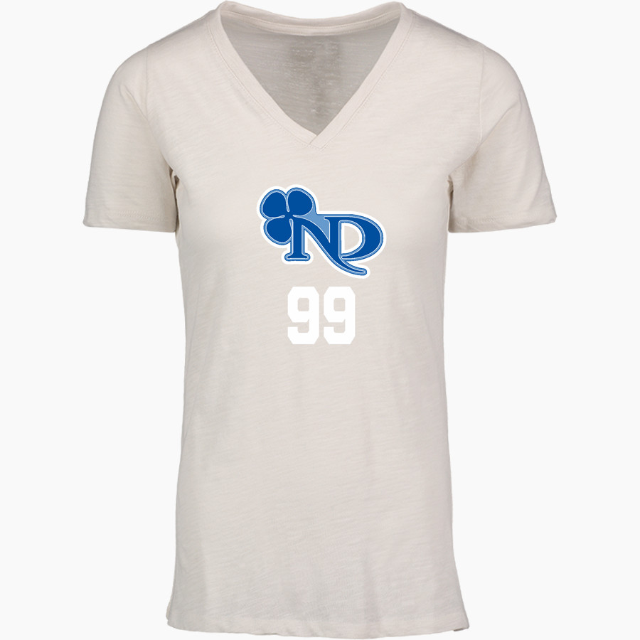 NOTRE DAME HIGH SCHOOL IRISH <span class="pdp-name-mascot">NOTRE DAME IRISH</span> MV Sport Women's Vera Ringspun Slub V-Neck Tee