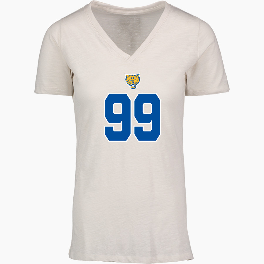 Fort Valley Wildcats <span class="pdp-name-mascot">Fort Valley Wildcats</span> MV Sport Women's Vera Ringspun Slub V-Neck Tee