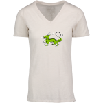 Southern Delaware School Of The Arts dragons <span class="pdp-name-mascot">SDSA Dragons</span> MV Sport Women's Vera Ringspun Slub V-Neck Tee Front Thumbnail