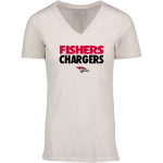 Fishers Chargers <span class="pdp-name-mascot">Fishers Chargers</span> MV Sport Women's Vera Ringspun Slub V-Neck Tee Front Thumbnail