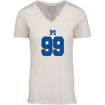 MANCOS HIGH SCHOOL BLUEJAYS <span class="pdp-name-mascot">MANCOS BLUEJAYS</span> MV Sport Women's Vera Ringspun Slub V-Neck Tee Front Thumbnail