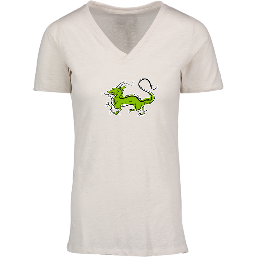 Southern Delaware School Of The Arts dragons <span class="pdp-name-mascot">SDSA Dragons</span> MV Sport Women's Vera Ringspun Slub V-Neck Tee