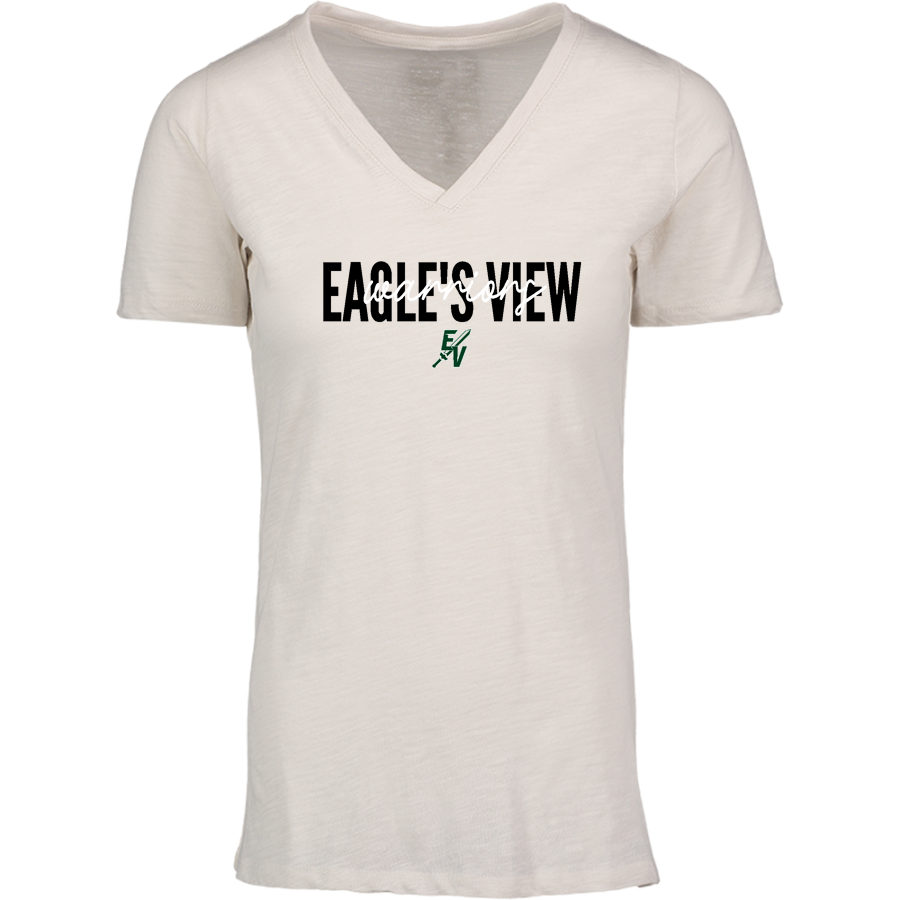 EAGLE'S VIEW ACADEMY WARRIORS <span class="pdp-name-mascot">EAGLE'S VIEW ACADEMY WARRIORS</span> MV Sport Women's Vera Ringspun Slub V-Neck Tee