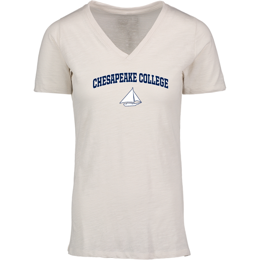 Chesapeake College Skipjacks <span class="pdp-name-mascot">Chesapeake Skipjacks</span> MV Sport Women's Vera Ringspun Slub V-Neck Tee