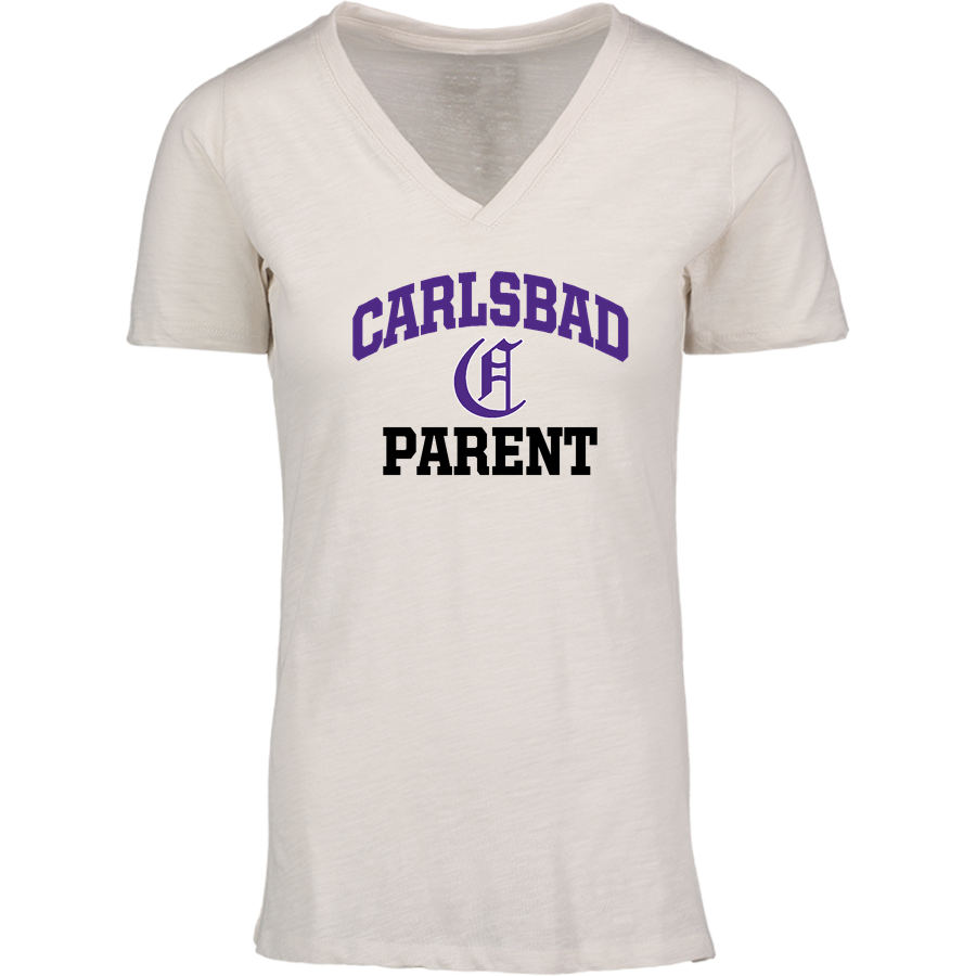 Carlsbad Lancers <span class="pdp-name-mascot">Carlsbad Lancers</span> MV Sport Women's Vera Ringspun Slub V-Neck Tee