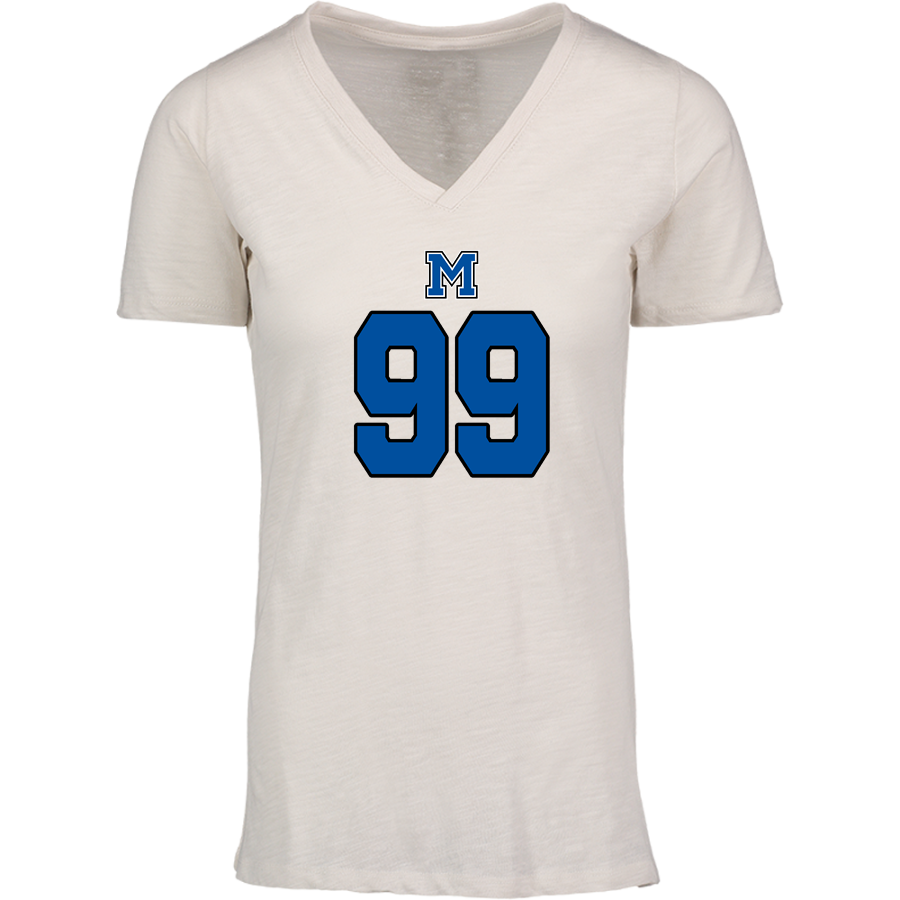 MANCOS HIGH SCHOOL BLUEJAYS <span class="pdp-name-mascot">MANCOS BLUEJAYS</span> MV Sport Women's Vera Ringspun Slub V-Neck Tee