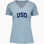 University of San Diego Toreros <span class="pdp-name-mascot">USD Toreros</span> MV Sport Women's Vera Ringspun Slub V-Neck Tee Front Thumbnail
