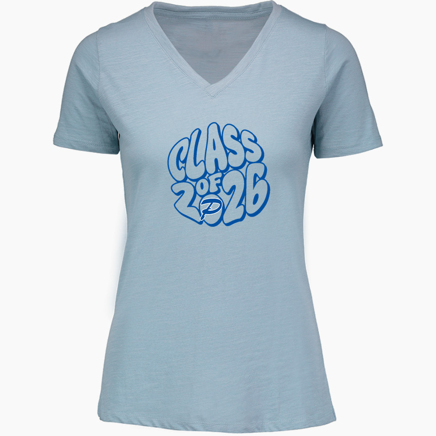 PALISADES CHARTER HIGH SCHOOL DOLPHINS <span class="pdp-name-mascot">PALISADES DOLPHINS</span> MV Sport Women's Vera Ringspun Slub V-Neck Tee