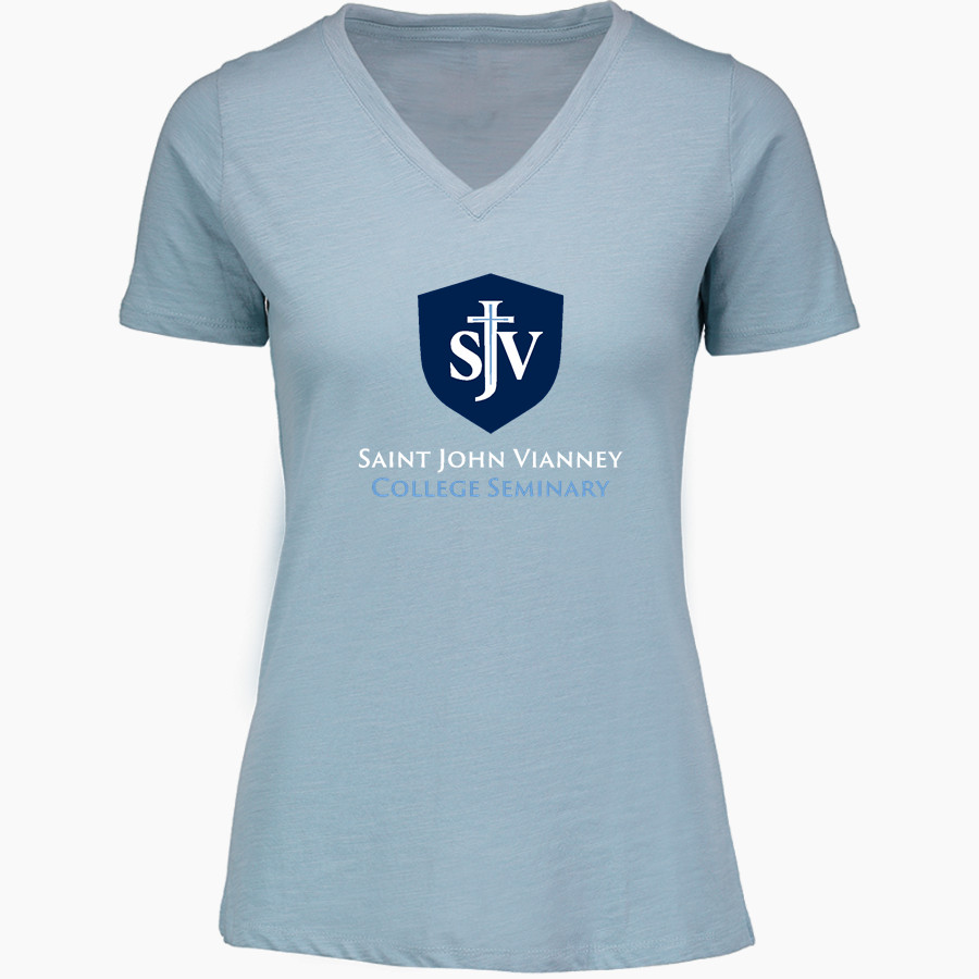 Saint John Vianney Saint John Vianney <span class="pdp-name-mascot">Saint John Vianney College Seminary</span> MV Sport Women's Vera Ringspun Slub V-Neck Tee