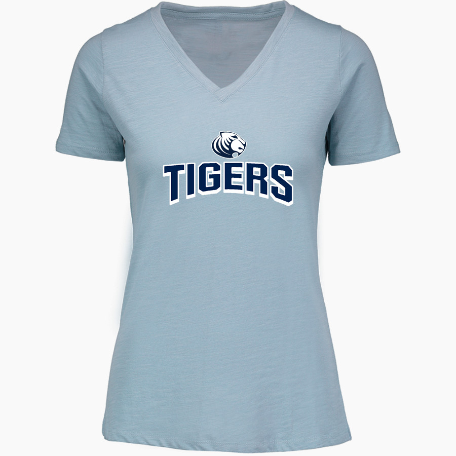 Bay Ridge Prep Tigers MV Sport Women's Vera Ringspun Slub V-Neck Tee