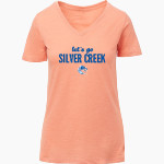 SILVER CREEK HIGH SCHOOL DRAGONS MV Sport Women's Vera Ringspun Slub V-Neck Tee Front Thumbnail