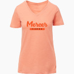 Mercer Tigers <span class="pdp-name-mascot">Mercer Tigers</span> MV Sport Women's Vera Ringspun Slub V-Neck Tee Front Thumbnail