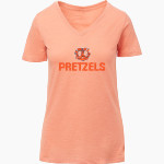 NEW BERLIN HIGH SCHOOL PRETZELS <span class="pdp-name-mascot">NEW BERLIN PRETZELS</span> MV Sport Women's Vera Ringspun Slub V-Neck Tee Front Thumbnail