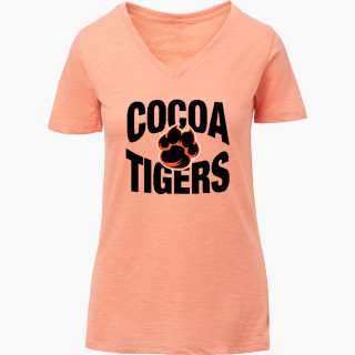 MV Sport Women's Vera Ringspun Slub V-Neck Tee