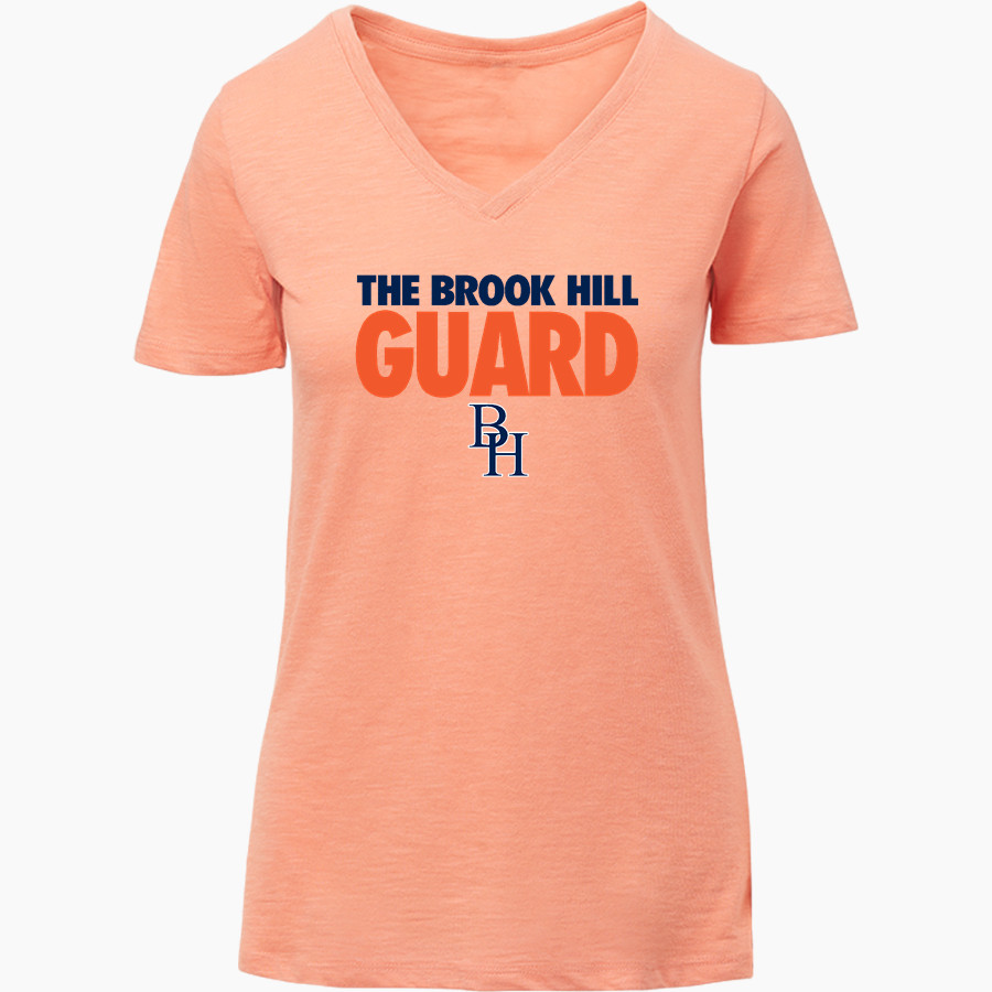 THE BROOK HILL HIGH SCHOOL GUARD <span class="pdp-name-mascot">THE BROOK HILL GUARD /THE</span> MV Sport Women's Vera Ringspun Slub V-Neck Tee
