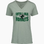 FAYETTEVILLE-MANLIUS HORNETS #FMHORNETPRIDE <span class="pdp-name-mascot">FAYETTEVILLE - MANLIUS HORNETS</span> MV Sport Women's Vera Ringspun Slub V-Neck Tee Front Thumbnail