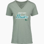 Jeremy Ranch Hawks <span class="pdp-name-mascot">Jeremy Ranch Elementary Hawks</span> MV Sport Women's Vera Ringspun Slub V-Neck Tee Front Thumbnail