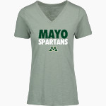 Mayo Spartans <span class="pdp-name-mascot">Mayo Spartans</span> MV Sport Women's Vera Ringspun Slub V-Neck Tee Front Thumbnail