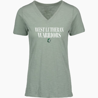 MV Sport Women's Vera Ringspun Slub V-Neck Tee