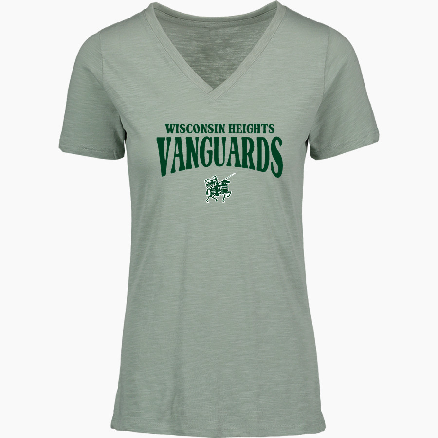 Wisconsin Heights High School Vanguards <span class="pdp-name-mascot">Wisconsin Heights High School</span> MV Sport Women's Vera Ringspun Slub V-Neck Tee