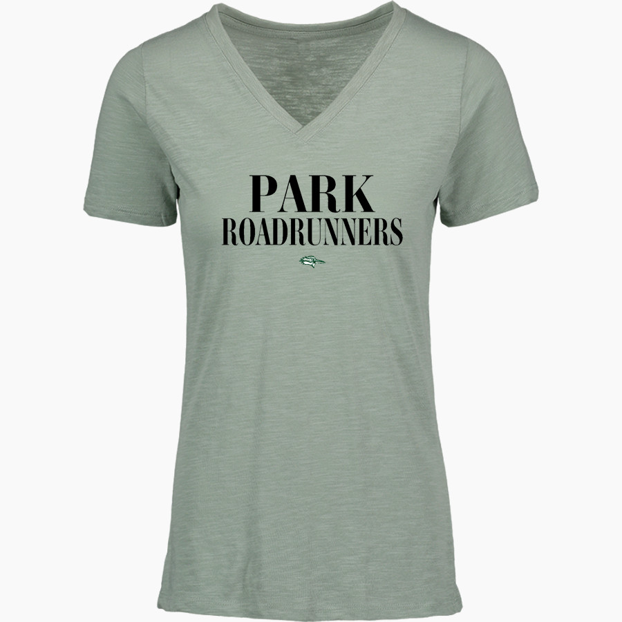 Park Roadrunners <span class="pdp-name-mascot">Park Roadrunners</span> MV Sport Women's Vera Ringspun Slub V-Neck Tee