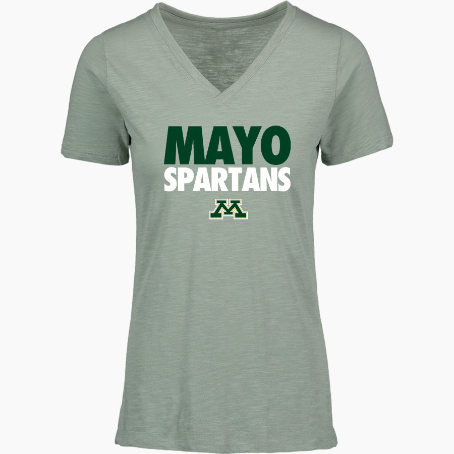 Mayo Spartans <span class="pdp-name-mascot">Mayo Spartans</span> MV Sport Women's Vera Ringspun Slub V-Neck Tee