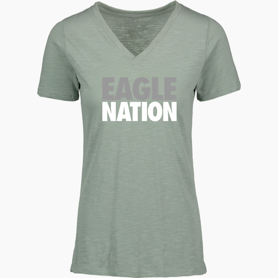 Holy Trinity Catholic Eagles MV Sport Women's Vera Ringspun Slub V-Neck Tee