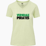 VERNDALE HIGH SCHOOL PIRATES <span class="pdp-name-mascot">VERNDALE PIRATES</span> MV Sport Women's Vera Ringspun Slub V-Neck Tee Front Thumbnail