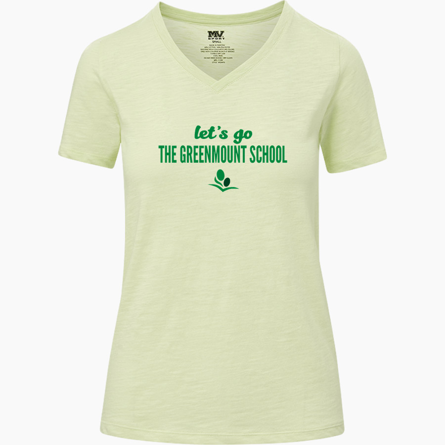 The GreenMount School Wise Owls <span class="pdp-name-mascot">GreenMount School Owls</span> MV Sport Women's Vera Ringspun Slub V-Neck Tee
