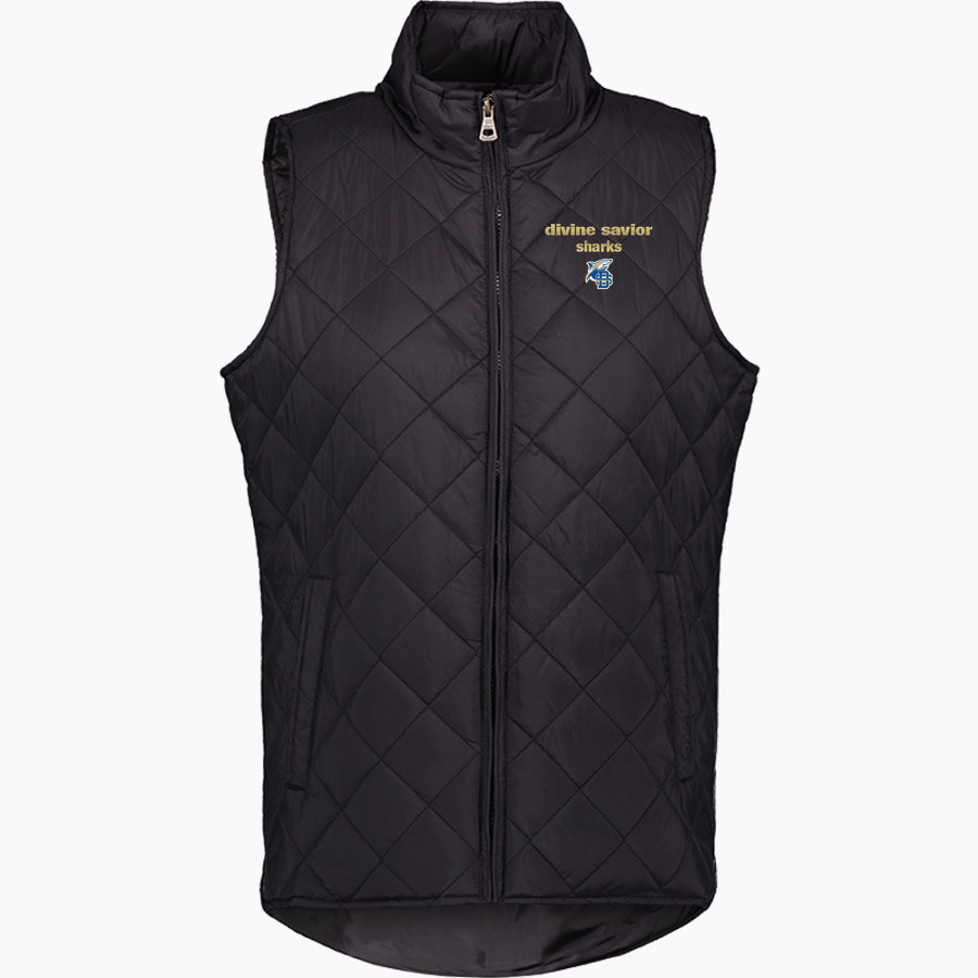 Divine Savior Academy Sharks MV Sport Weatherproof Vintage Women's Diamond Quilt Vest