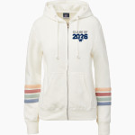 Weber Rams <span class="pdp-name-mascot">Weber Rams</span> MV Sport Women's Naamah Multi Sleeve Stripe Full Zip Hoodie Front Thumbnail