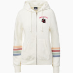 California University of Pennsylvania <span class="pdp-name-mascot">Cal Vulcans</span> MV Sport Women's Naamah Multi Sleeve Stripe Full Zip Hoodie Front Thumbnail