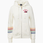 WILMOT UNION HIGH SCHOOL PANTHERS <span class="pdp-name-mascot">WILMOT PANTHERS</span> MV Sport Women's Naamah Multi Sleeve Stripe Full Zip Hoodie Front Thumbnail