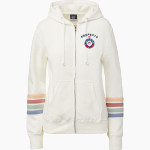 USA PRIME MICHIGAN <span class="pdp-name-mascot">USA PRIME MICHIGAN</span> MV Sport Women's Naamah Multi Sleeve Stripe Full Zip Hoodie Front Thumbnail