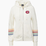 St. Cloud State University The Official Online Store <span class="pdp-name-mascot">St. Cloud State Huskies</span> MV Sport Women's Naamah Multi Sleeve Stripe Full Zip Hoodie Front Thumbnail