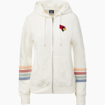 East Carter Redbirds <span class="pdp-name-mascot">East Carter Redbirds</span> MV Sport Women's Naamah Multi Sleeve Stripe Full Zip Hoodie Front Thumbnail