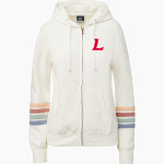 LAKELAND HIGH SCHOOL LAKERS <span class="pdp-name-mascot">LAKELAND LAKERS</span> MV Sport Women's Naamah Multi Sleeve Stripe Full Zip Hoodie Front Thumbnail