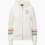 Brandeis Judges Online Store <span class="pdp-name-mascot">Brandeis Judges</span> MV Sport Women's Naamah Multi Sleeve Stripe Full Zip Hoodie Front Thumbnail