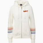 Roseburg Indians <span class="pdp-name-mascot">Roseburg Indians</span> MV Sport Women's Naamah Multi Sleeve Stripe Full Zip Hoodie Front Thumbnail