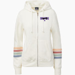 Rockford Regents <span class="pdp-name-mascot">Rockford Regents</span> MV Sport Women's Naamah Multi Sleeve Stripe Full Zip Hoodie Front Thumbnail