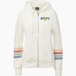 Johnson Creek BlueJays <span class="pdp-name-mascot">Johnson Creek Blue Jays</span> MV Sport Women's Naamah Multi Sleeve Stripe Full Zip Hoodie Front Thumbnail