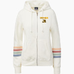 University of Wisconsin-Oshkosh Titans <span class="pdp-name-mascot">University of Wisconsin-Oshkosh Titans</span> MV Sport Women's Naamah Multi Sleeve Stripe Full Zip Hoodie Front Thumbnail