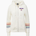 Rolling Meadows Mustangs <span class="pdp-name-mascot">Rolling Meadows High School Mustangs</span> MV Sport Women's Naamah Multi Sleeve Stripe Full Zip Hoodie Front Thumbnail