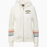 Westbury Christian Wildcats <span class="pdp-name-mascot">Westbury Christian Wildcats</span> MV Sport Women's Naamah Multi Sleeve Stripe Full Zip Hoodie Front Thumbnail