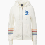 WELCH HIGH SCHOOL WILDCATS <span class="pdp-name-mascot">WELCH WILDCATS</span> MV Sport Women's Naamah Multi Sleeve Stripe Full Zip Hoodie Front Thumbnail
