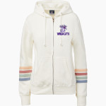 DULUTH HIGH SCHOOL WILDCATS <span class="pdp-name-mascot">DULUTH WILDCATS</span> MV Sport Women's Naamah Multi Sleeve Stripe Full Zip Hoodie Front Thumbnail