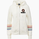 Giltner Hornets <span class="pdp-name-mascot">Giltner Hornets</span> MV Sport Women's Naamah Multi Sleeve Stripe Full Zip Hoodie Front Thumbnail