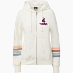 HAZEL PARK HIGH SCHOOL VIKINGS MV Sport Women's Naamah Multi Sleeve Stripe Full Zip Hoodie Front Thumbnail